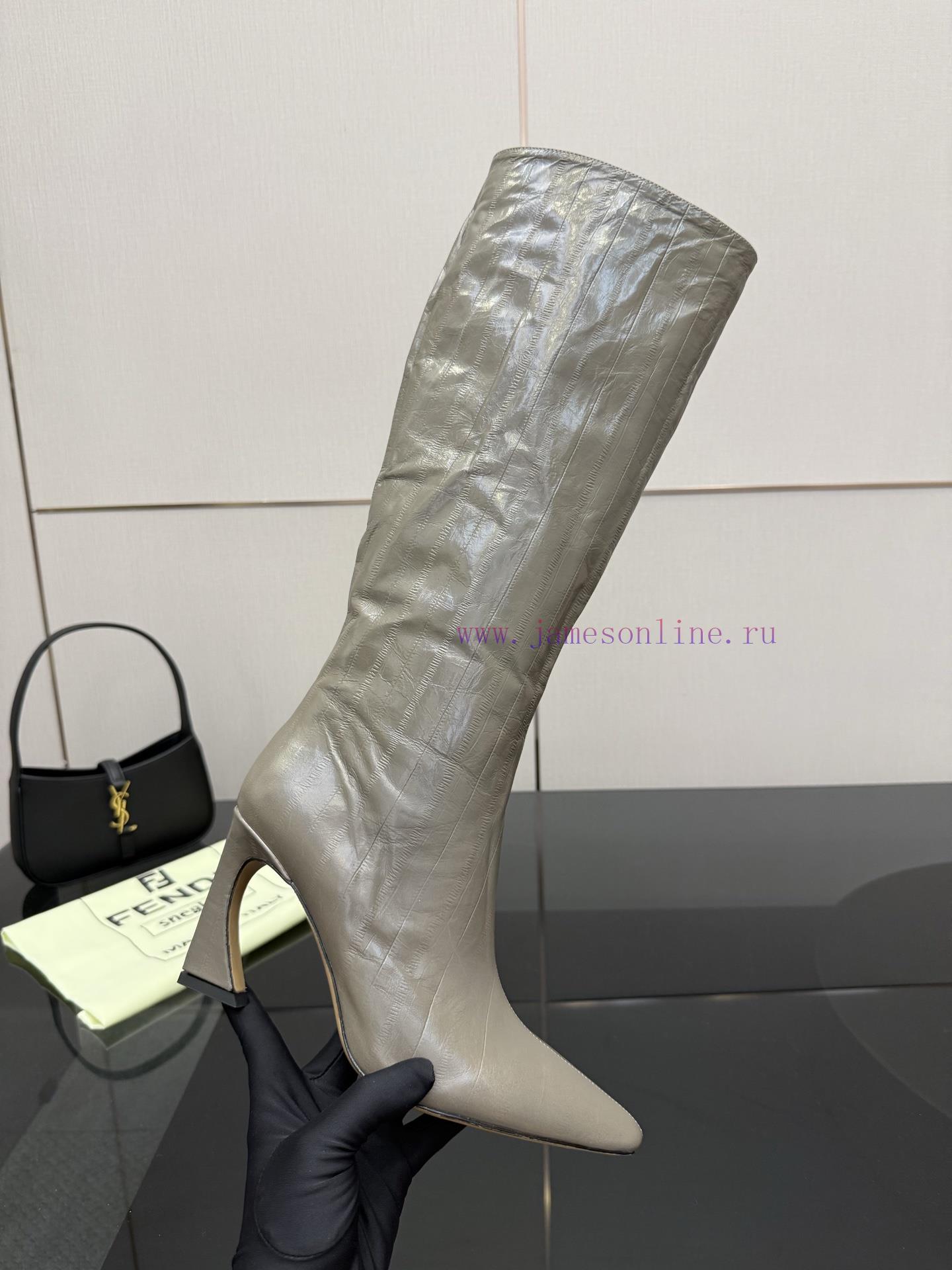 FENDI Arco Blind Eel Leather BootsThis Cylindrical Boot Features A Tapered Toe And High Heel De uvgyz4n2 - Image 7