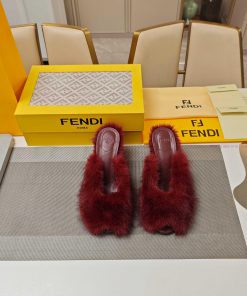 Wool Fur Series Fendi Top EditionThe Mixed Pure Wool "FF" Logo Wool Slippers Sought After By 25 jecuenah