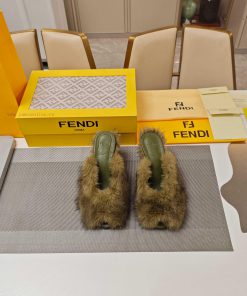 Wool Fur Series Fendi Top EditionThe Mixed Pure Wool "FF" Logo Wool Slippers Sought After By 25 tgr3jz1f