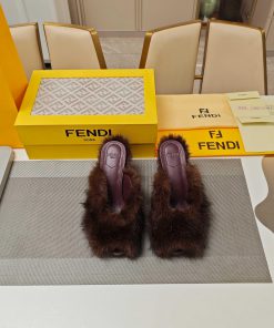 Wool Fur Series Fendi Top EditionThe Mixed Pure Wool "FF" Logo Wool Slippers Sought After By 25 5g8szqu1