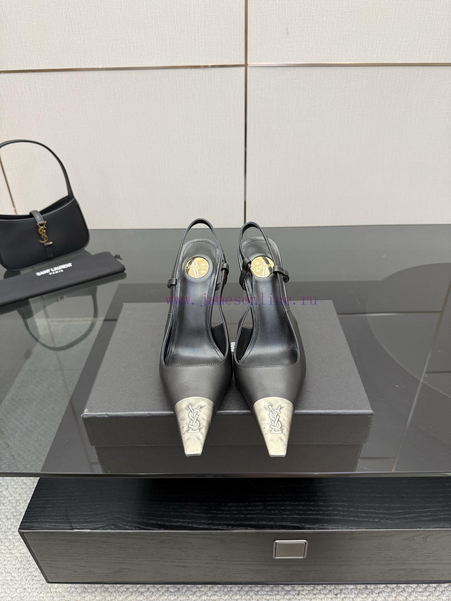 YSL Saint LaurentSS2024 New Product Metal Head Elegant And Atmospheric High Heel SandalsWhy Is en3d1apx - Image 2