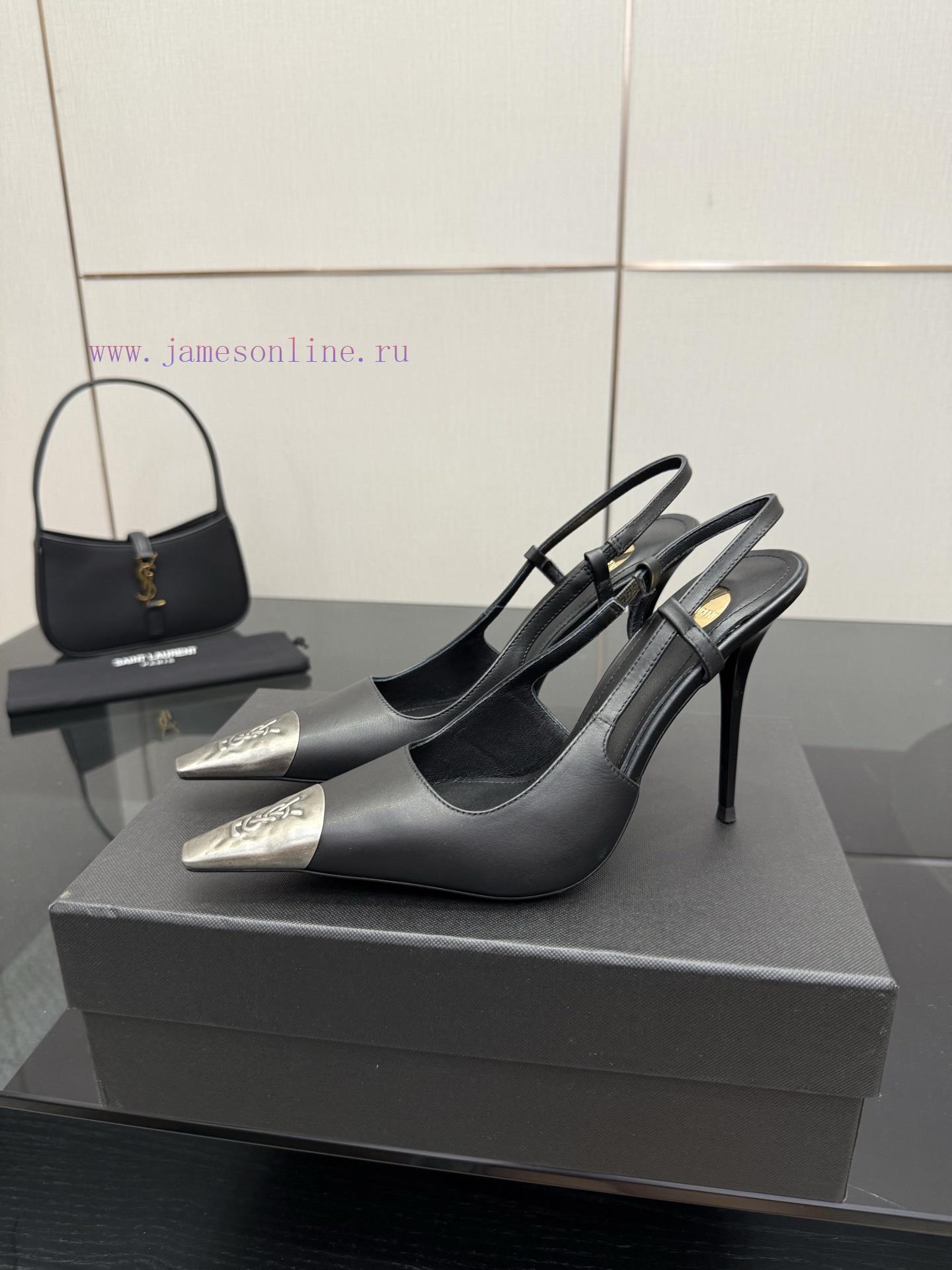 YSL Saint LaurentSS2024 New Product Metal Head Elegant And Atmospheric High Heel SandalsWhy Is en3d1apx - Image 3