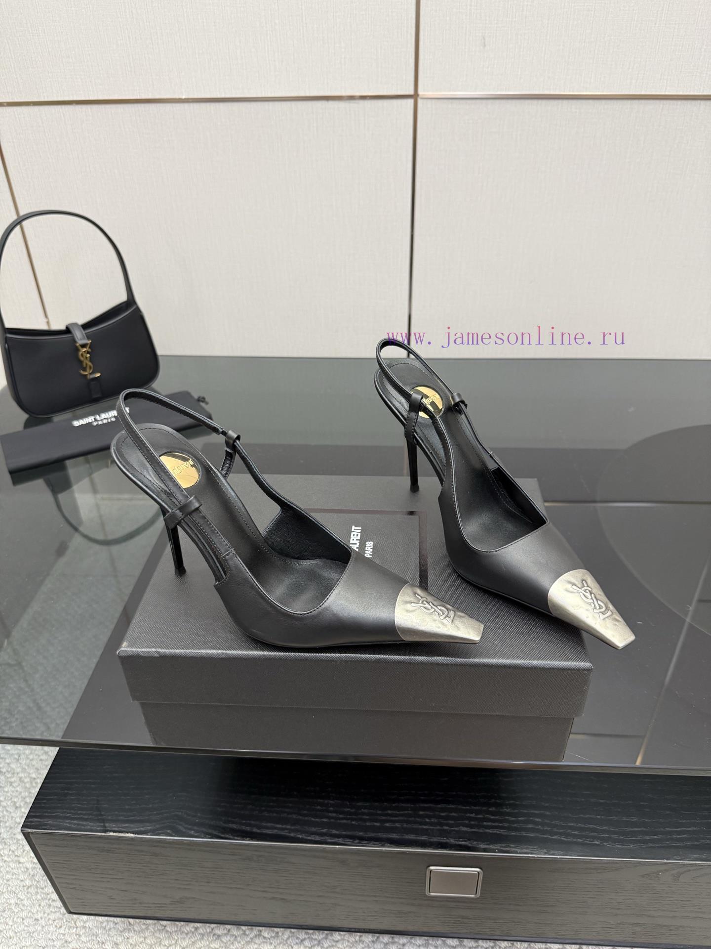 YSL Saint LaurentSS2024 New Product Metal Head Elegant And Atmospheric High Heel SandalsWhy Is en3d1apx - Image 4