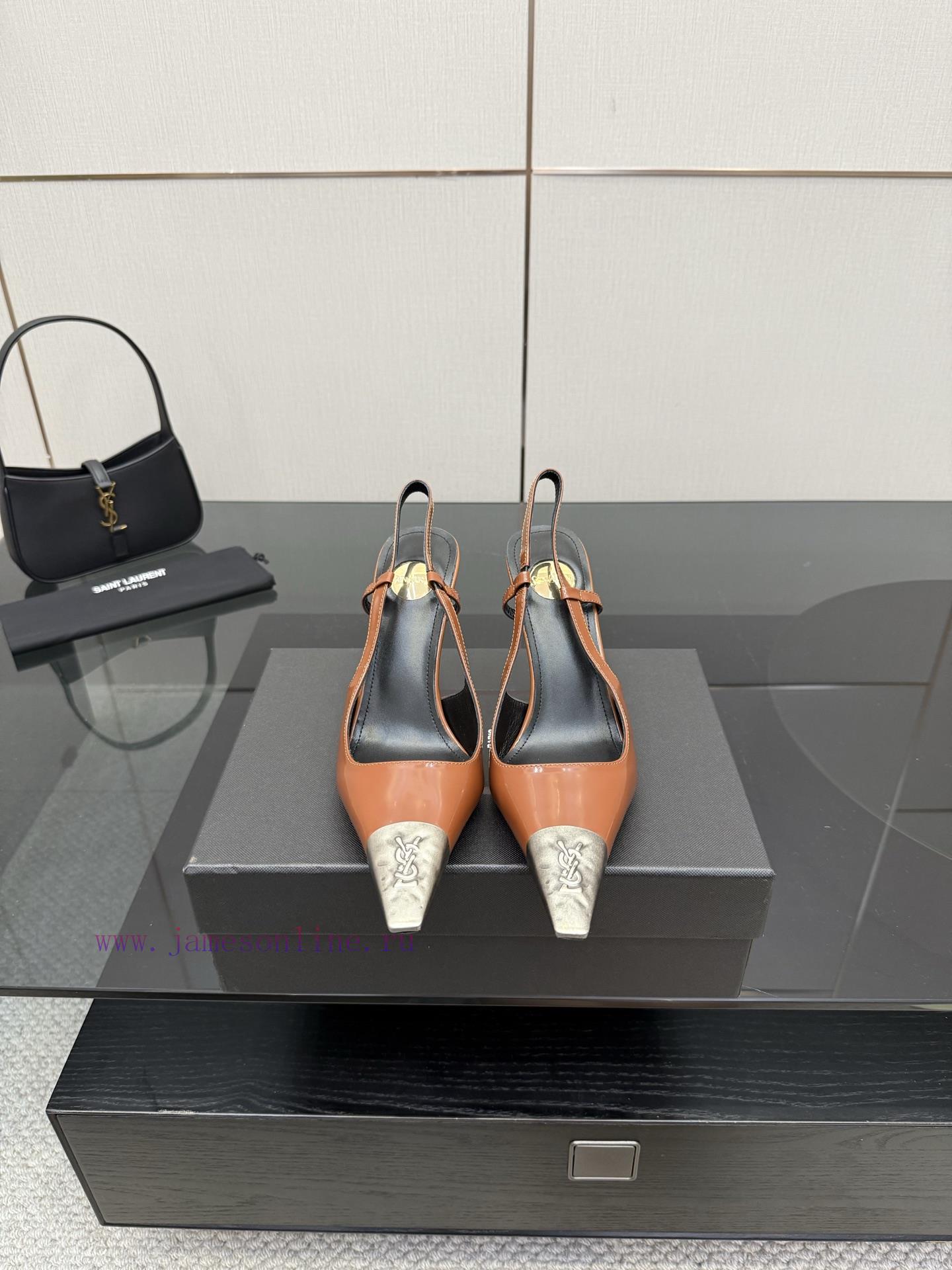 YSL Saint LaurentSS2024 New Product Metal Head Elegant And Atmospheric High Heel SandalsWhy Is qyok0ba1 - Image 2