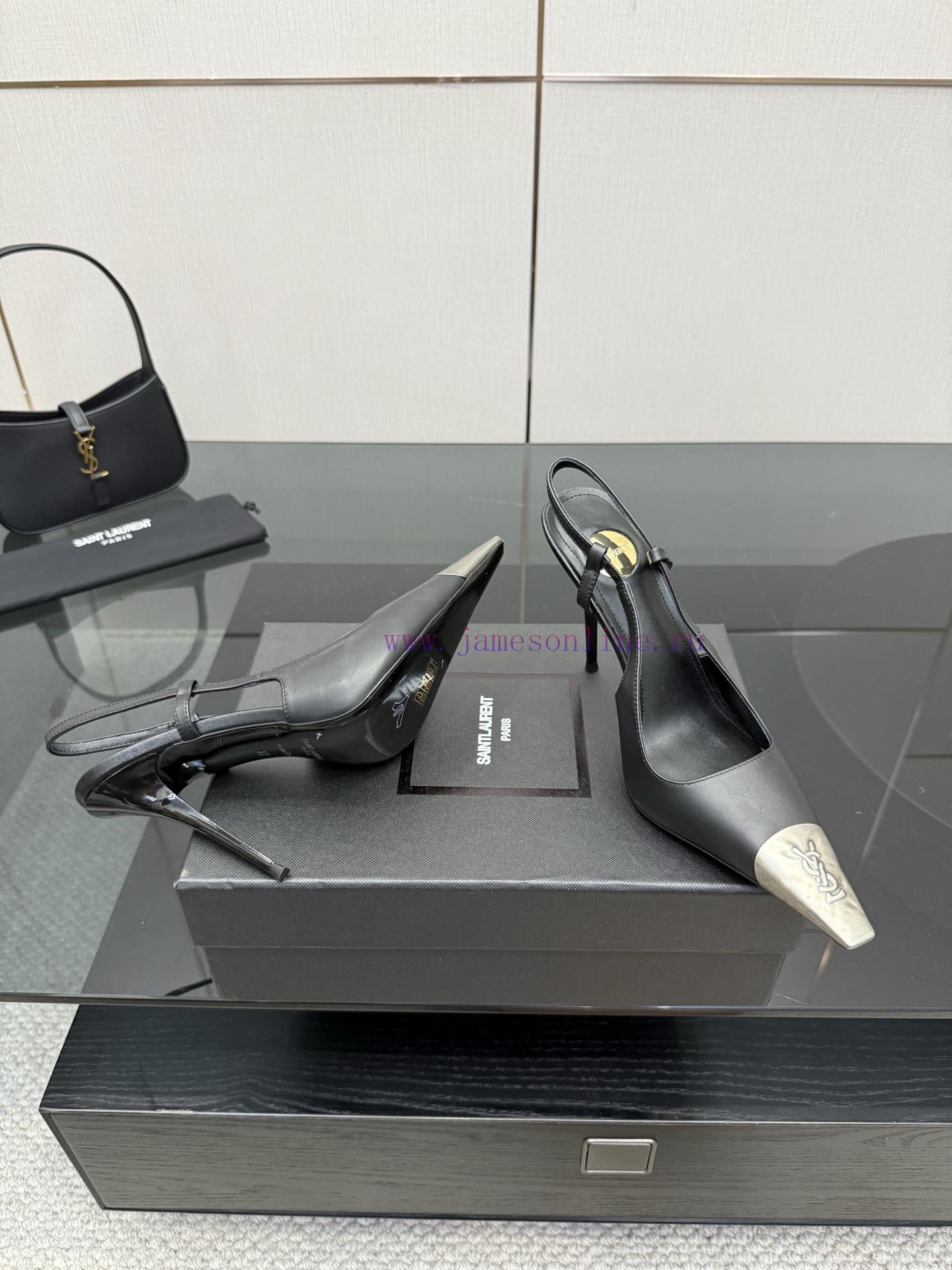 YSL Saint LaurentSS2024 New Product Metal Head Elegant And Atmospheric High Heel SandalsWhy Is en3d1apx - Image 7