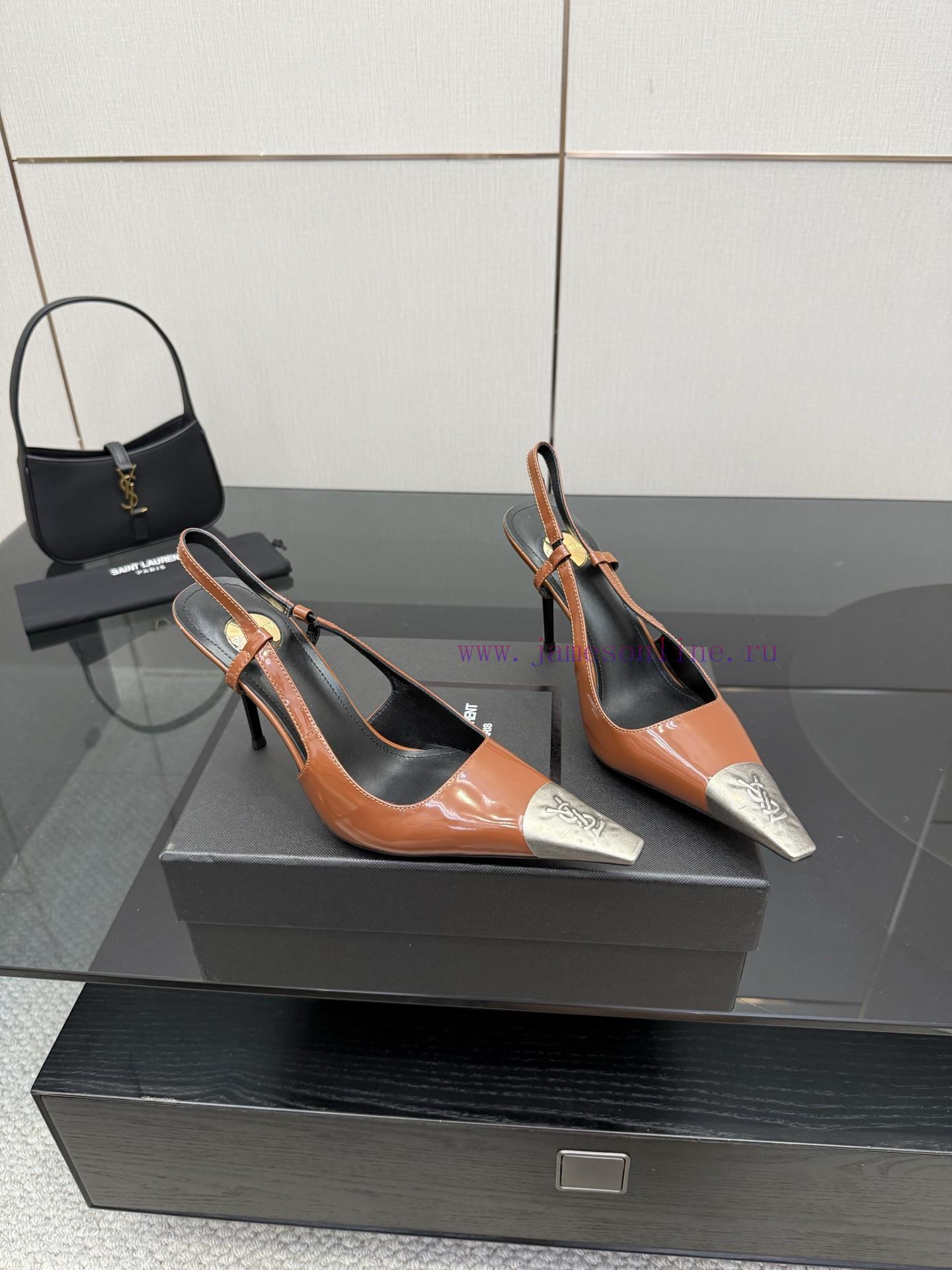 YSL Saint LaurentSS2024 New Product Metal Head Elegant And Atmospheric High Heel SandalsWhy Is qyok0ba1 - Image 4