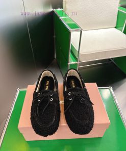 (k024) MiuMiu 25 Year Fashion Show New Mao Le Fu ShoesHot And Trendy This Is A Must-have Item F iunxcdyi