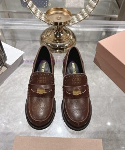 Miu Miu 25ss Autumn And Winter New Item Vintage Half Round Toe Single ShoeMiumiu's New Autumn A th4eecil