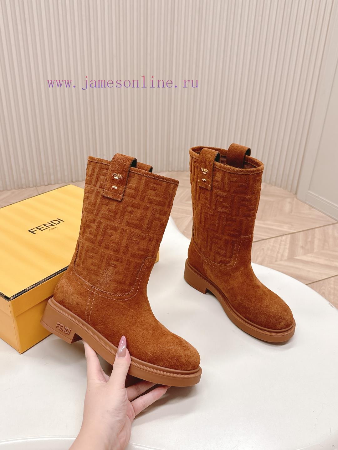 FENDI 25 New Autumn And Winter Short Boots High Boots Knight Boots YYDS → _ →FD Has Released Be hmbisuh1 - Image 6