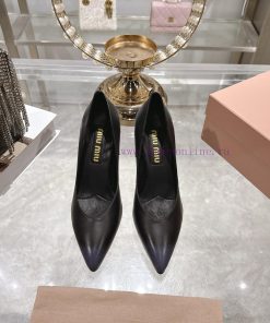 Miu Miu 26 Spring New Pointed High Heels Shallow Mouth Single ShoesM's High Heels Are So Good A avuc44nh