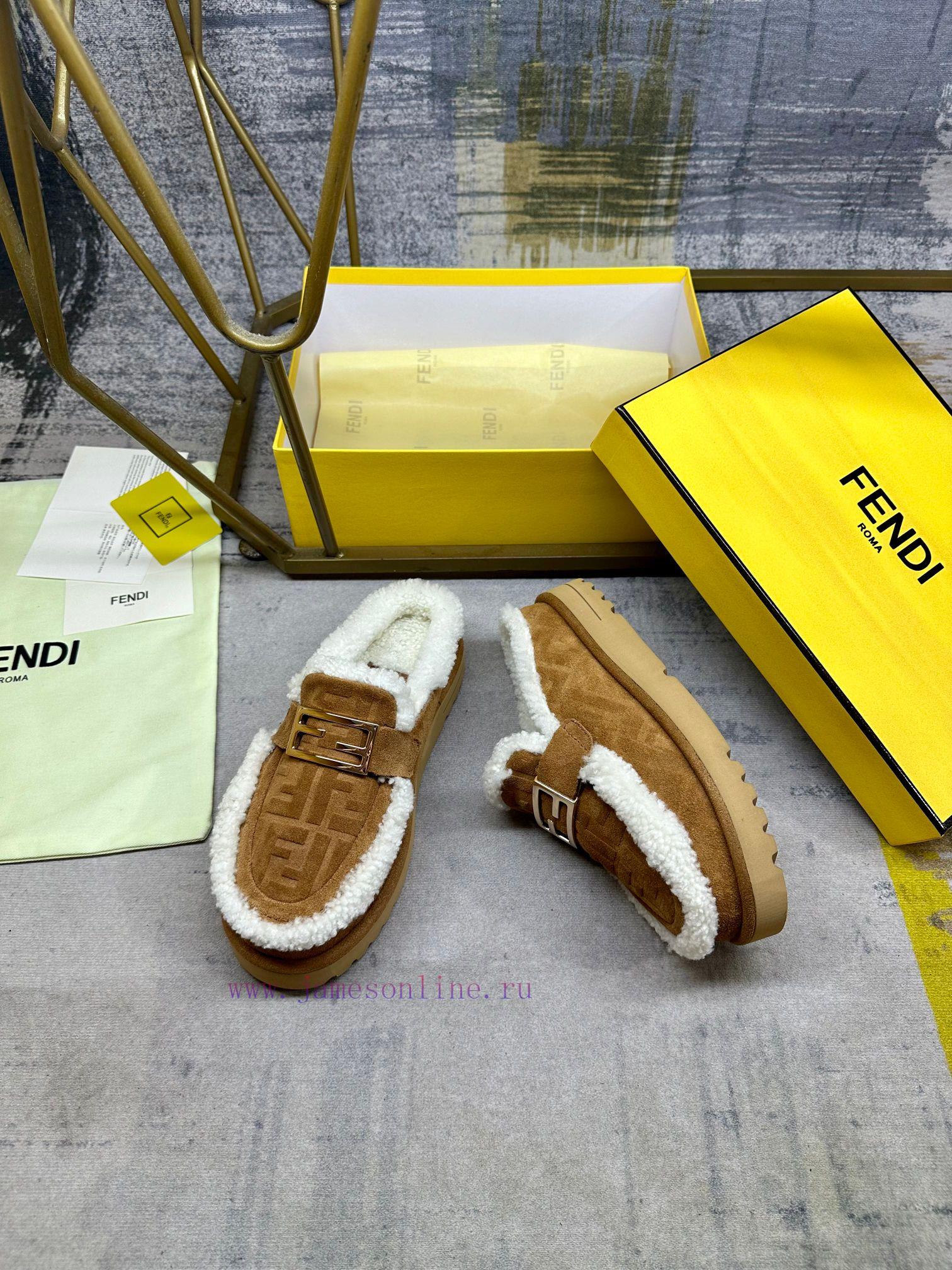 FENDI's Latest Casual Round Toe Flat Half Slippers Are Made Of Brown Suede Material With Raised 9dwzm6z4 - Image 5