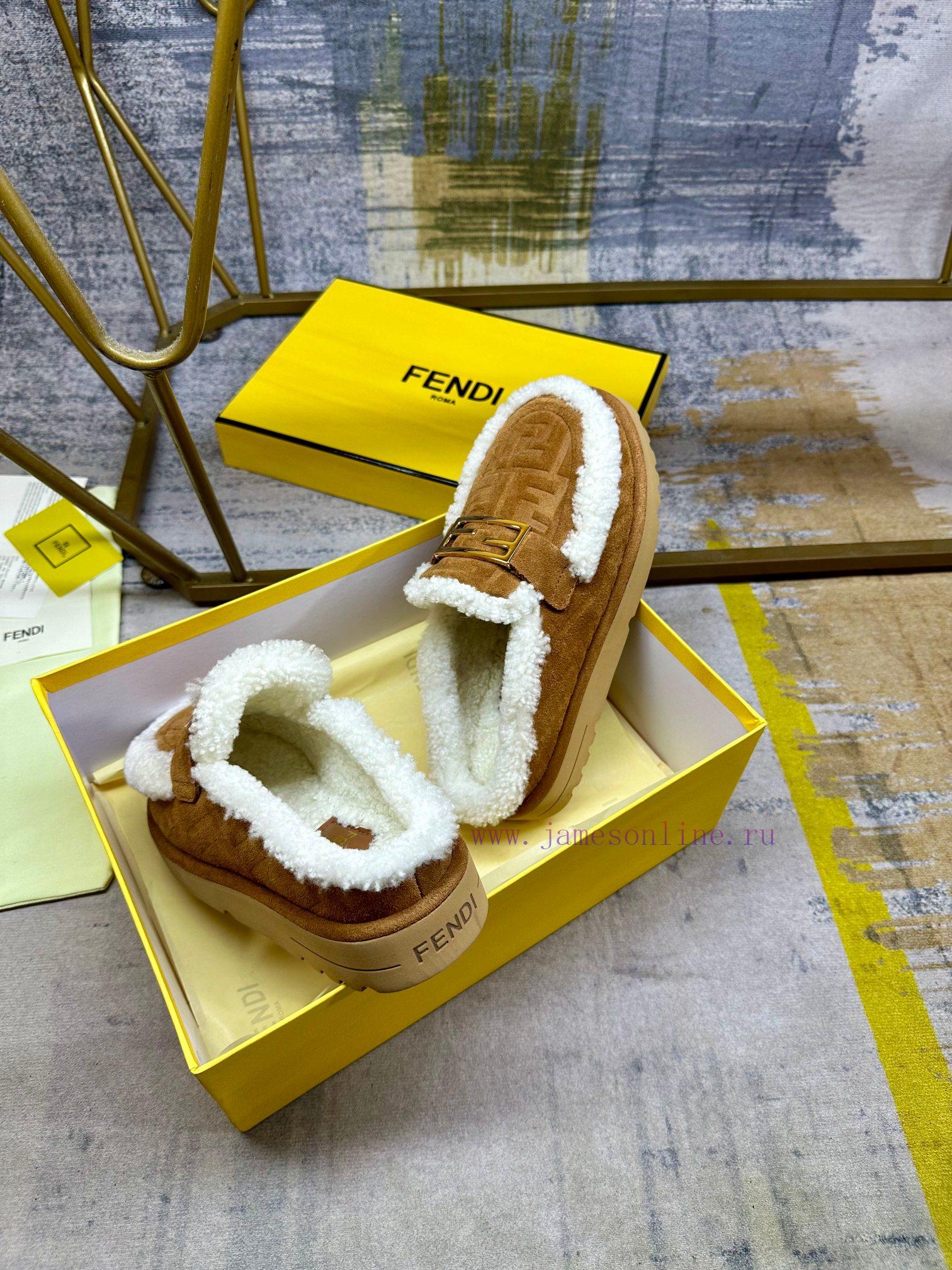 FENDI's Latest Casual Round Toe Flat Half Slippers Are Made Of Brown Suede Material With Raised 9dwzm6z4 - Image 6