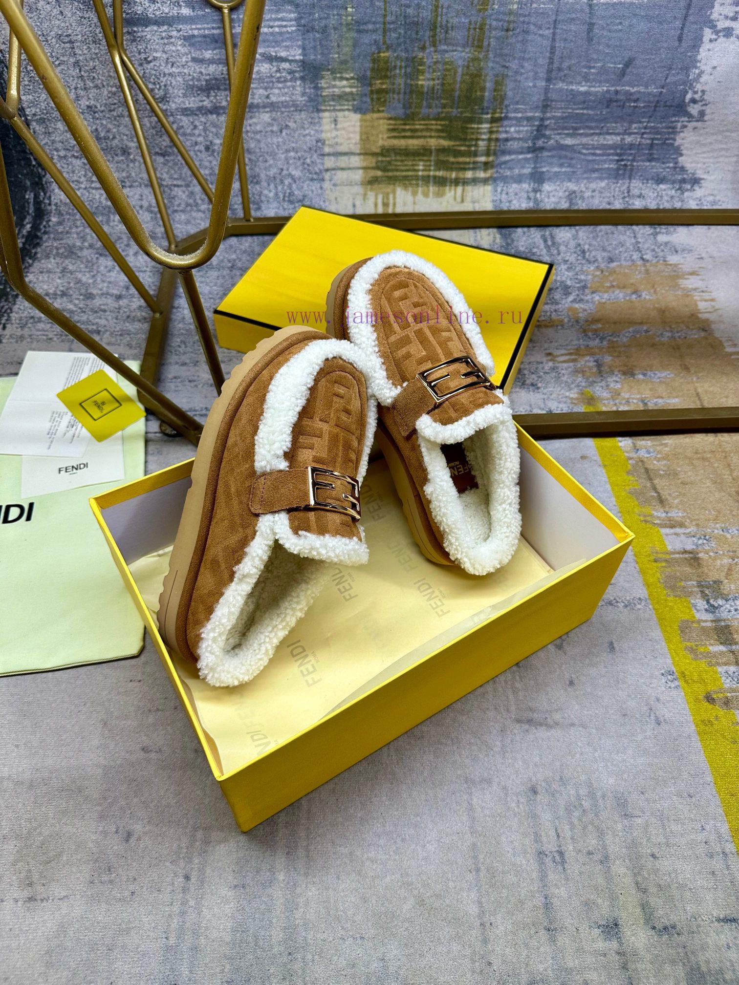 FENDI's Latest Casual Round Toe Flat Half Slippers Are Made Of Brown Suede Material With Raised 9dwzm6z4 - Image 7