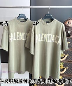 Balenciaga Meiwen Paper Texture Short Sleeve With Full Packaging 🔥🔥🔥 Whole Piece Clothing Procu fv84li3l