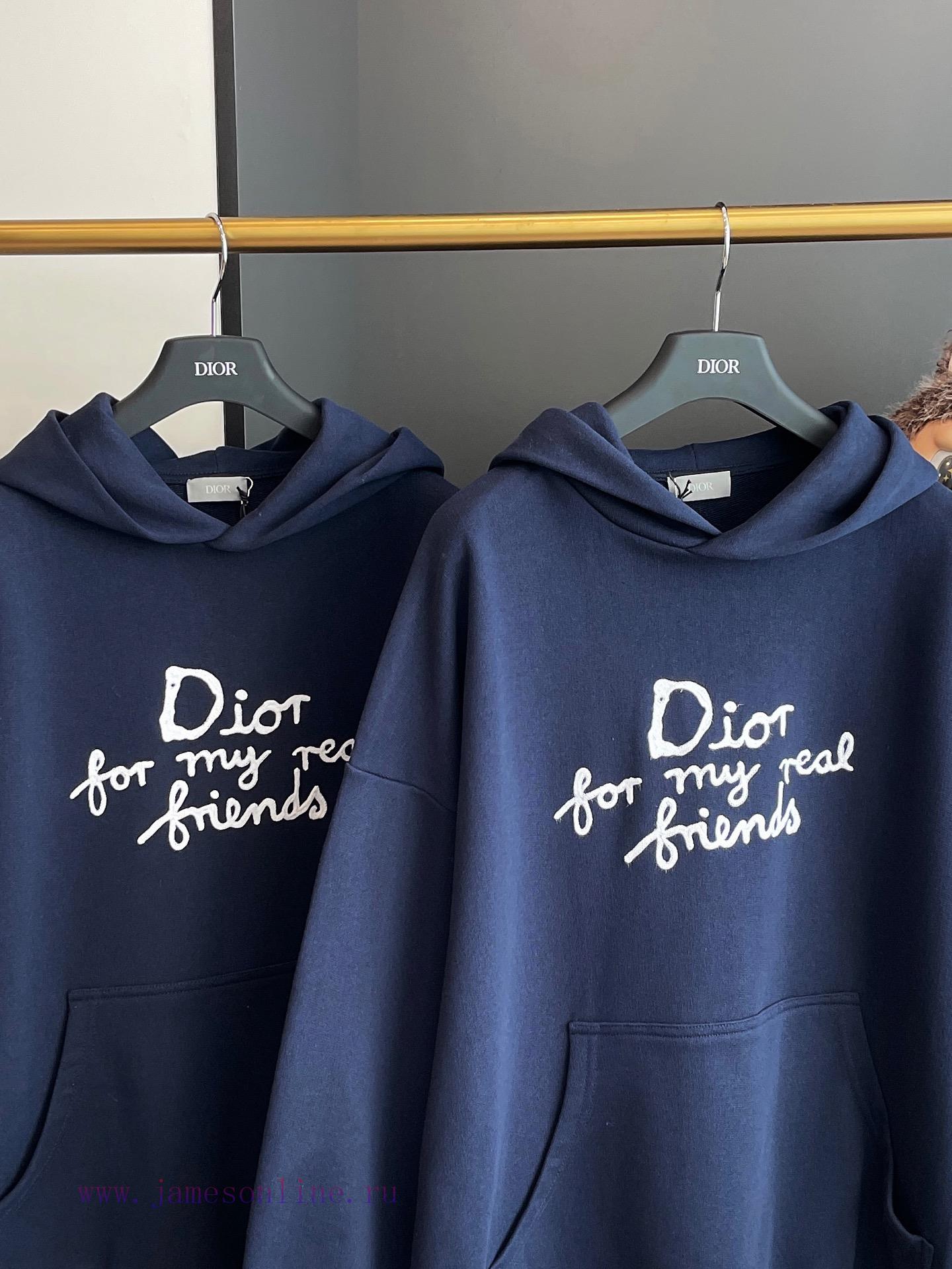 Dior Friend Letter Embroidered Hooded Sweatshirt With Full Packaging 🔥🔥🔥 Whole Piece Clothing P z97pzcyu - Image 4