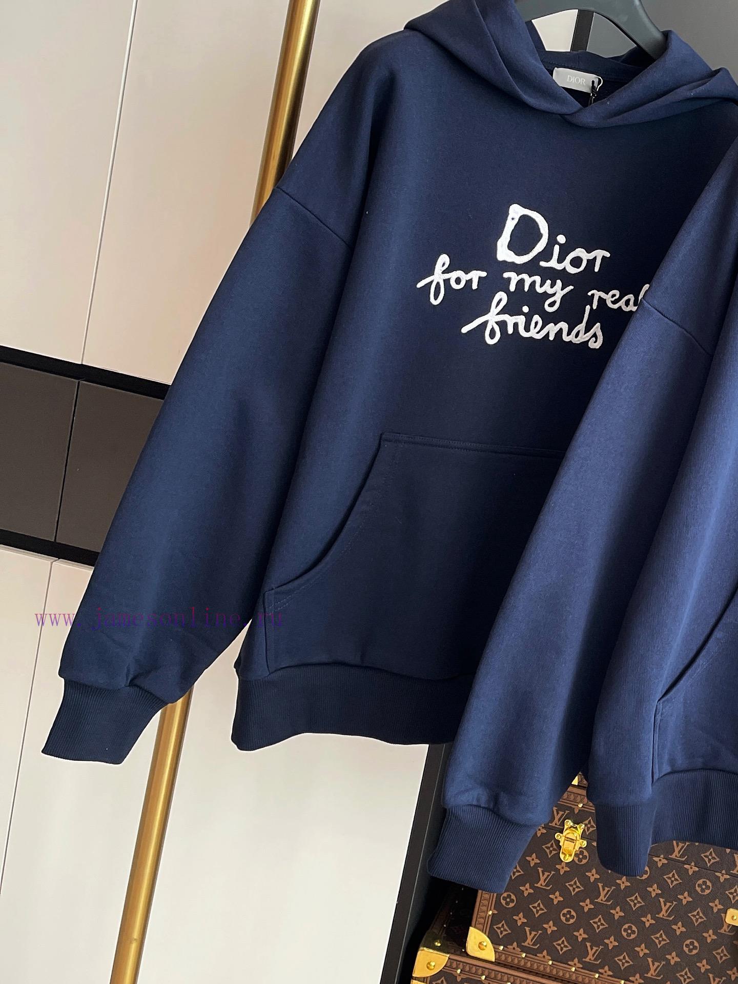 Dior Friend Letter Embroidered Hooded Sweatshirt With Full Packaging 🔥🔥🔥 Whole Piece Clothing P z97pzcyu - Image 6