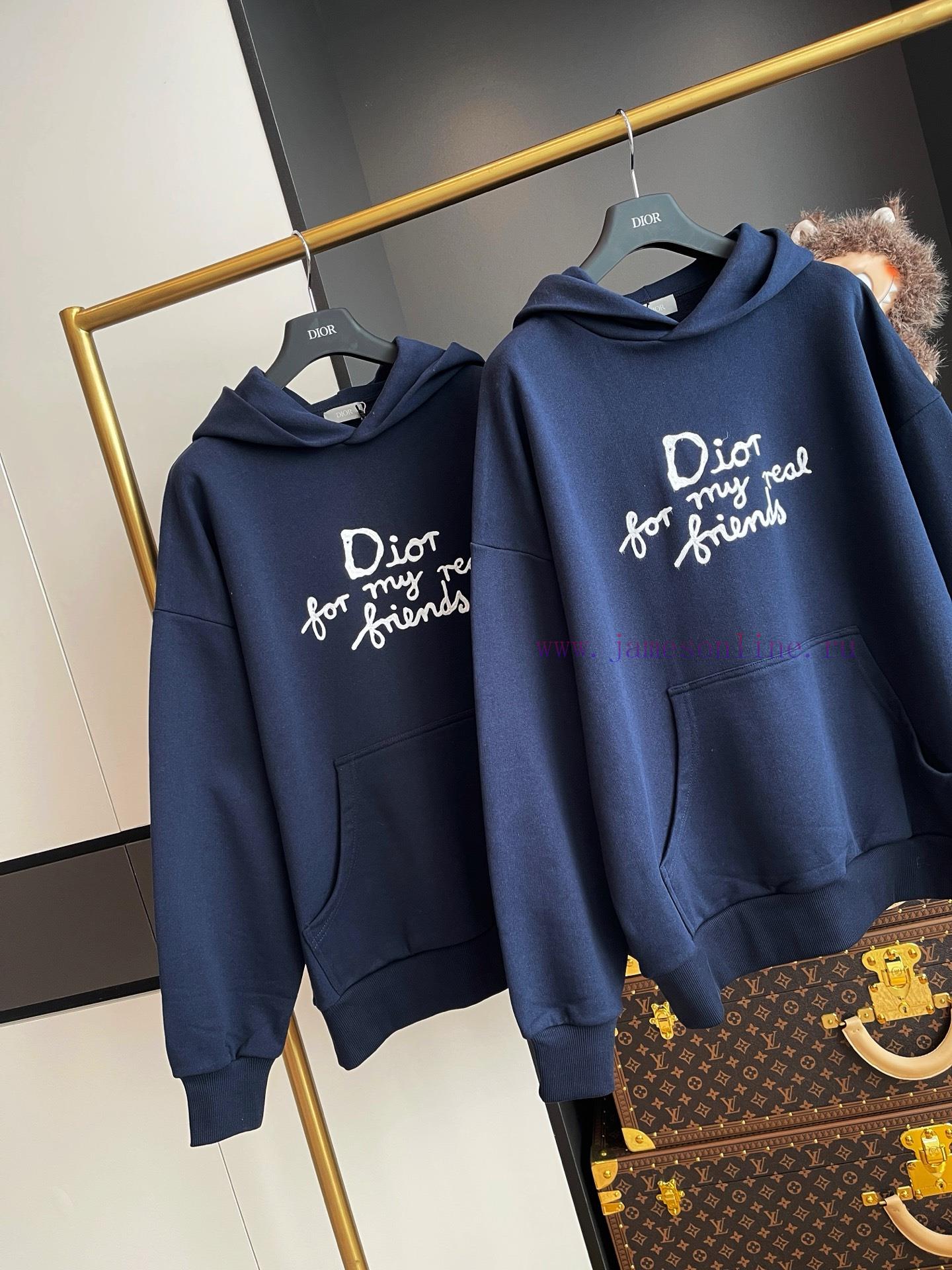 Dior Friend Letter Embroidered Hooded Sweatshirt With Full Packaging 🔥🔥🔥 Whole Piece Clothing P z97pzcyu - Image 7