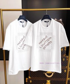 LV Embroidered Beaded Short Sleeve With Full Packaging 🔥🔥🔥 Whole Piece Clothing Procurement Zp hkz79p4b