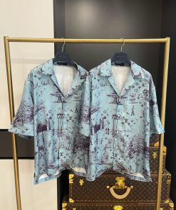 LV Printed Shirt Set ⚠️ Complete Packaging And Shipping Of The Entire Piece Of Clothing Procure tiboefeo