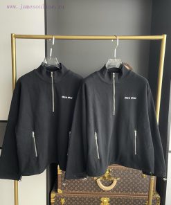 MiuMiu Letter Embroidered Hoodie ⚠️ Complete Packaging And Shipping Of The Entire Piece Of Clot pzb5mgl9