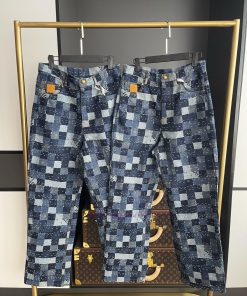 LV25SS Checkered Skateboard Denim Pants ⚠️ Complete Packaging And Shipping Of The Entire Piece mnesqn2l