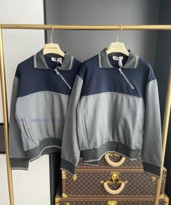 MiuMiu Contrasting Long Sleeved Sweatshirt With Side Zipper ⚠️ Complete Packaging And Shipping dmxw6s09
