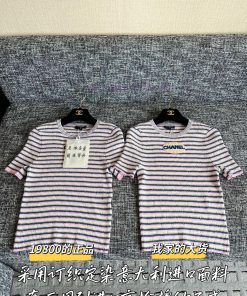 CHANEL 25 Early Spring Color Striped Short Sleeve 🐮 19800 Purchase Zp Disassembly And Manufactu 5crytt8z