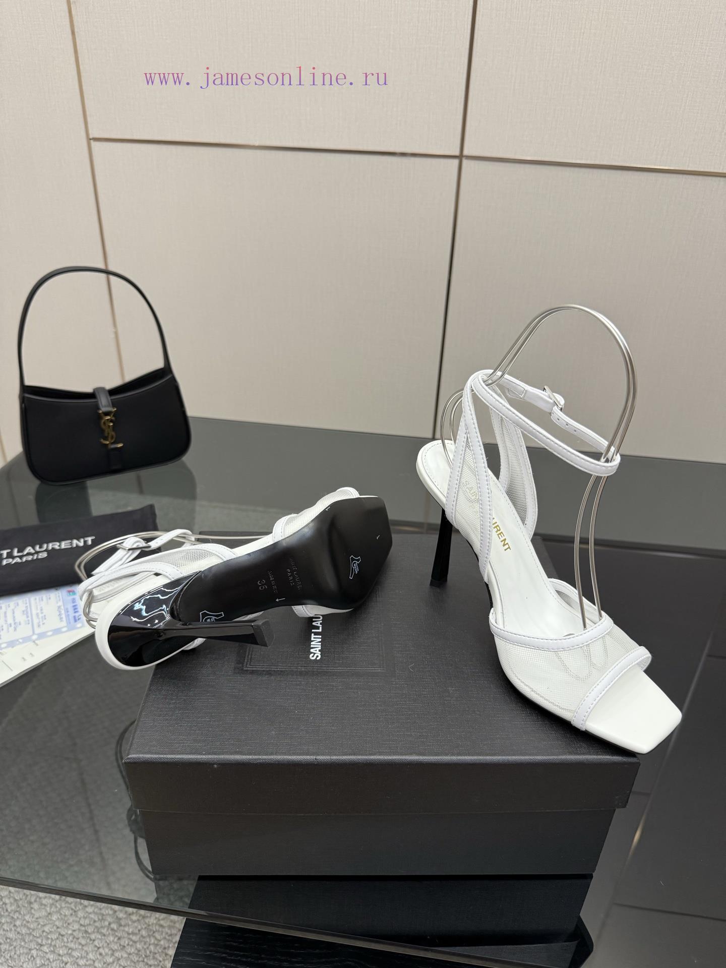 Saint Laurent YSL Classic Spring/Summer Cross Strap High Heel SandalsCutting Off Men And Women' 7htj7kus - Image 5