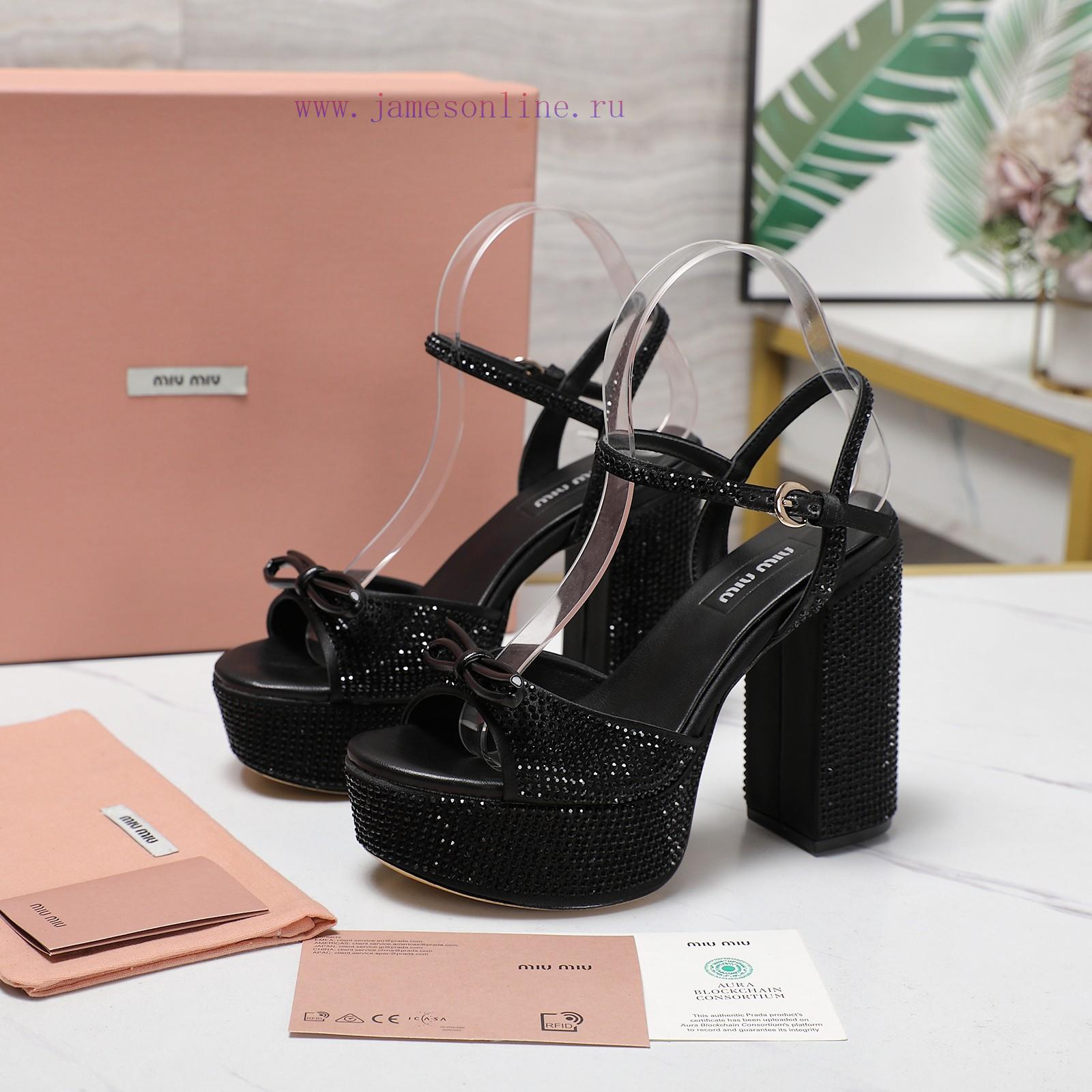 Top Level Purchasing AgentMIUMIU's New Bling Bling Swarovski Rhinestone SandalsPurchasing Quali 4y326lfz - Image 6