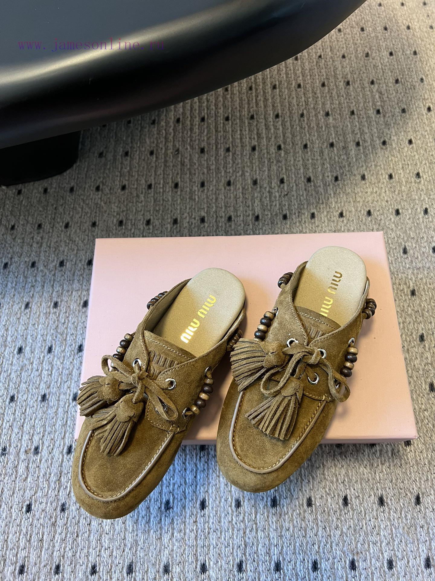 Top QualityMiu Miu 25FW Deck Shoes Suede Boat ShoesMiuMiu Miu's New Deck Shoes Also Have A Grea 35yedptb - Image 3
