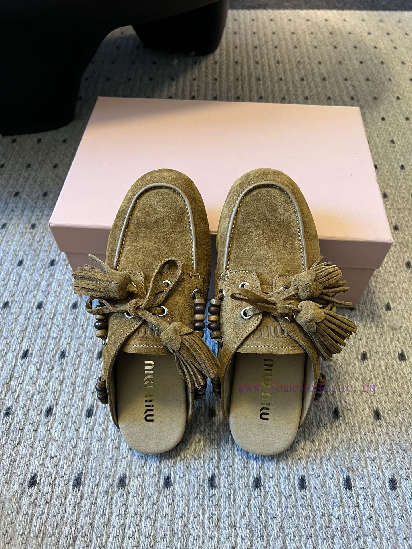 Top QualityMiu Miu 25FW Deck Shoes Suede Boat ShoesMiuMiu Miu's New Deck Shoes Also Have A Grea 35yedptb - Image 4