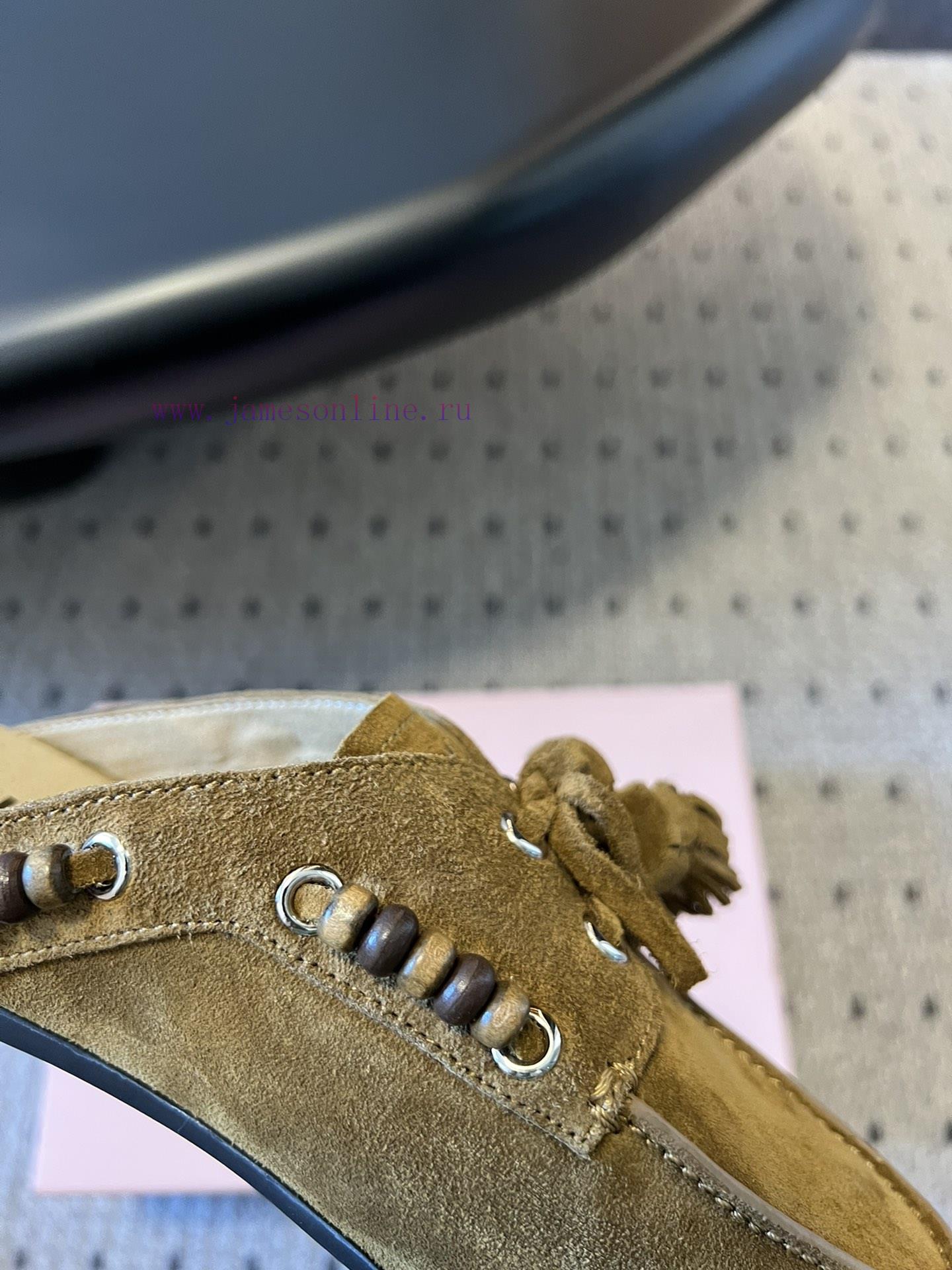 Top QualityMiu Miu 25FW Deck Shoes Suede Boat ShoesMiuMiu Miu's New Deck Shoes Also Have A Grea 35yedptb - Image 8