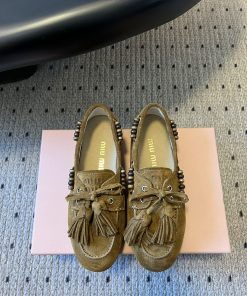 Top QualityMiu Miu 25FW Deck Shoes Suede Boat ShoesMiuMiu Miu's New Deck Shoes Also Have A Grea qiosm3n0