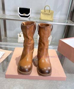 Top TierMiumiu's Absurd Punk Style Autumn/Winter Motorcycle Style Long Boots Relaxation Limited p3zd5x71