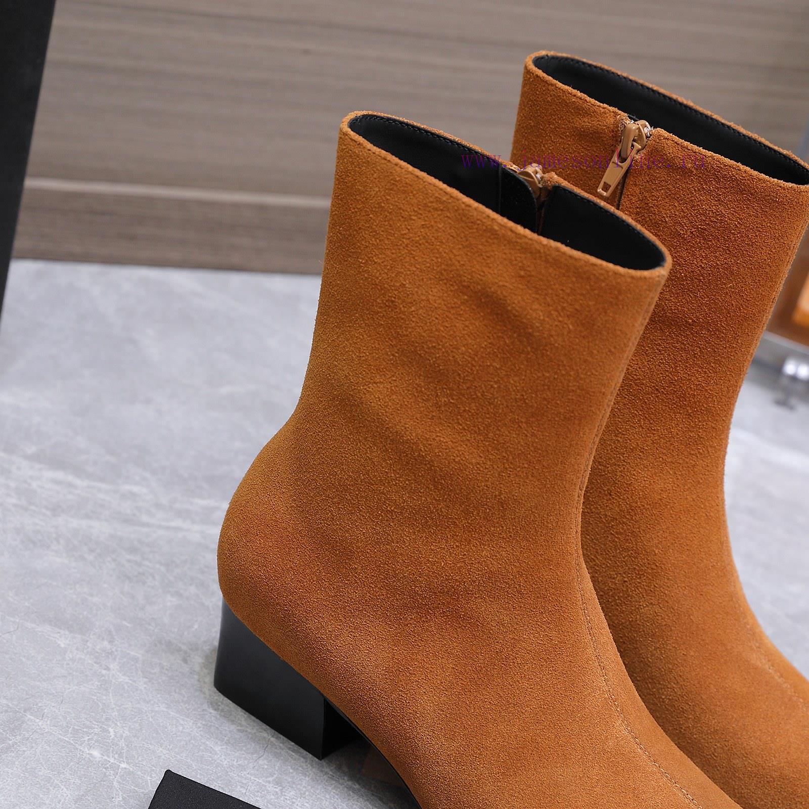 Classic Ankle Boots With Layered Leather And YSL Short Heel Commuting BootsYvette Saint Laurent exrspo0q - Image 10