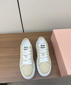 MIUMIU Thick Soled Casual Shoes Fabric Shoes TPR Sole P330 Foam Sole P350The Spring Flagship Se dzvnpms2