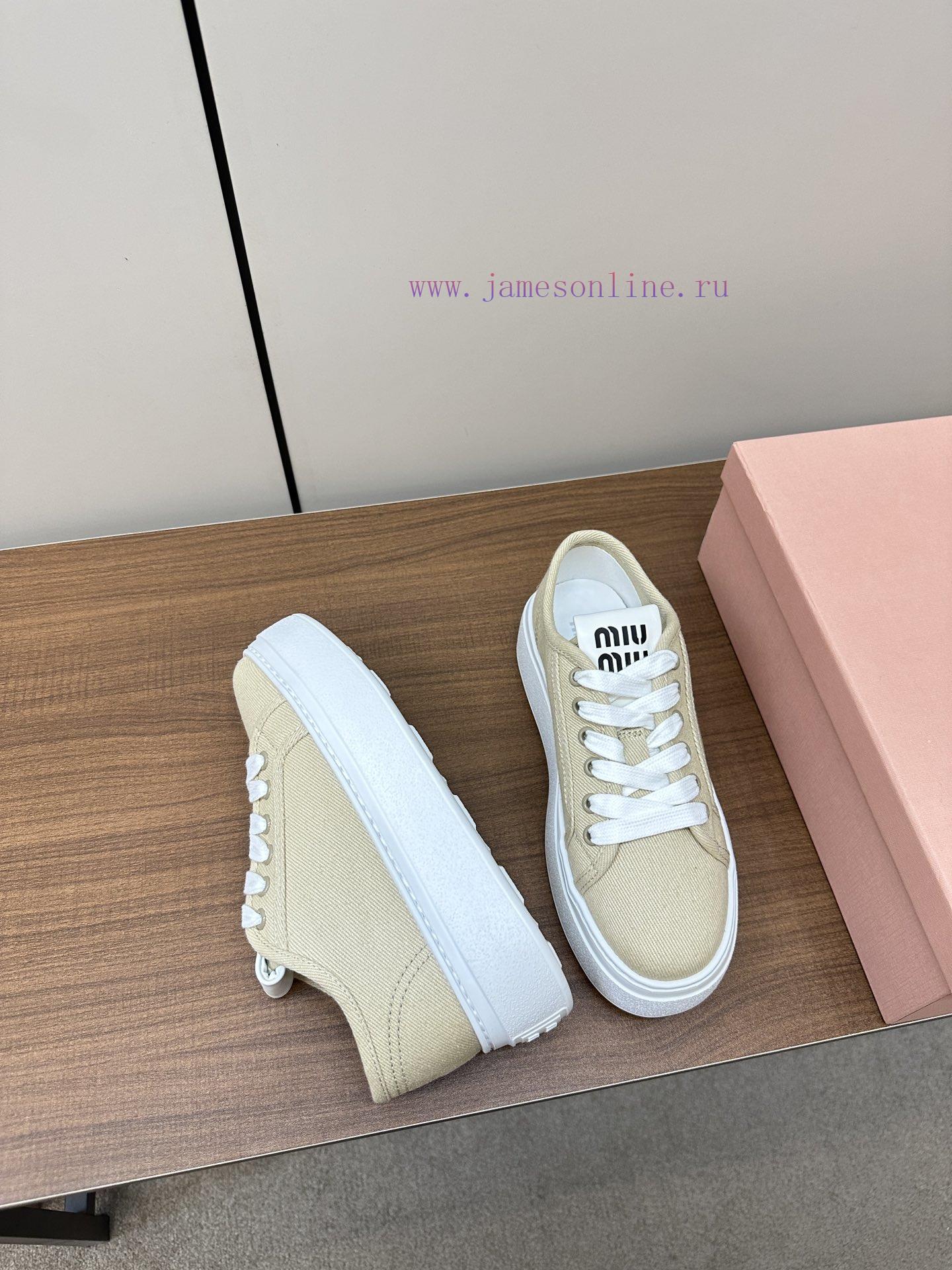 MIUMIU Thick Soled Casual Shoes Fabric Shoes TPR Sole P330 Foam Sole P350The Spring Flagship Se dzvnpms2 - Image 4