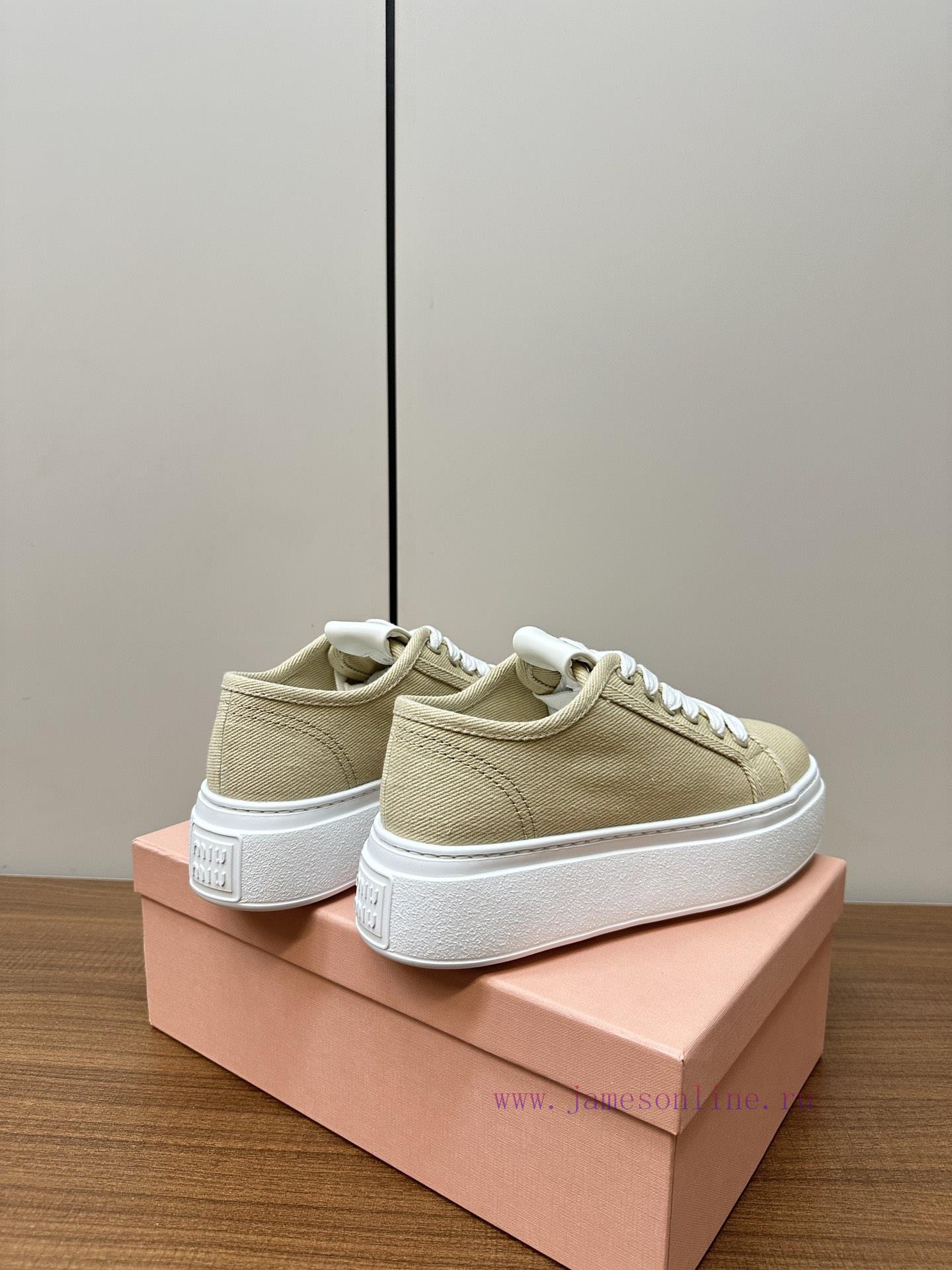 MIUMIU Thick Soled Casual Shoes Fabric Shoes TPR Sole P330 Foam Sole P350The Spring Flagship Se dzvnpms2 - Image 7