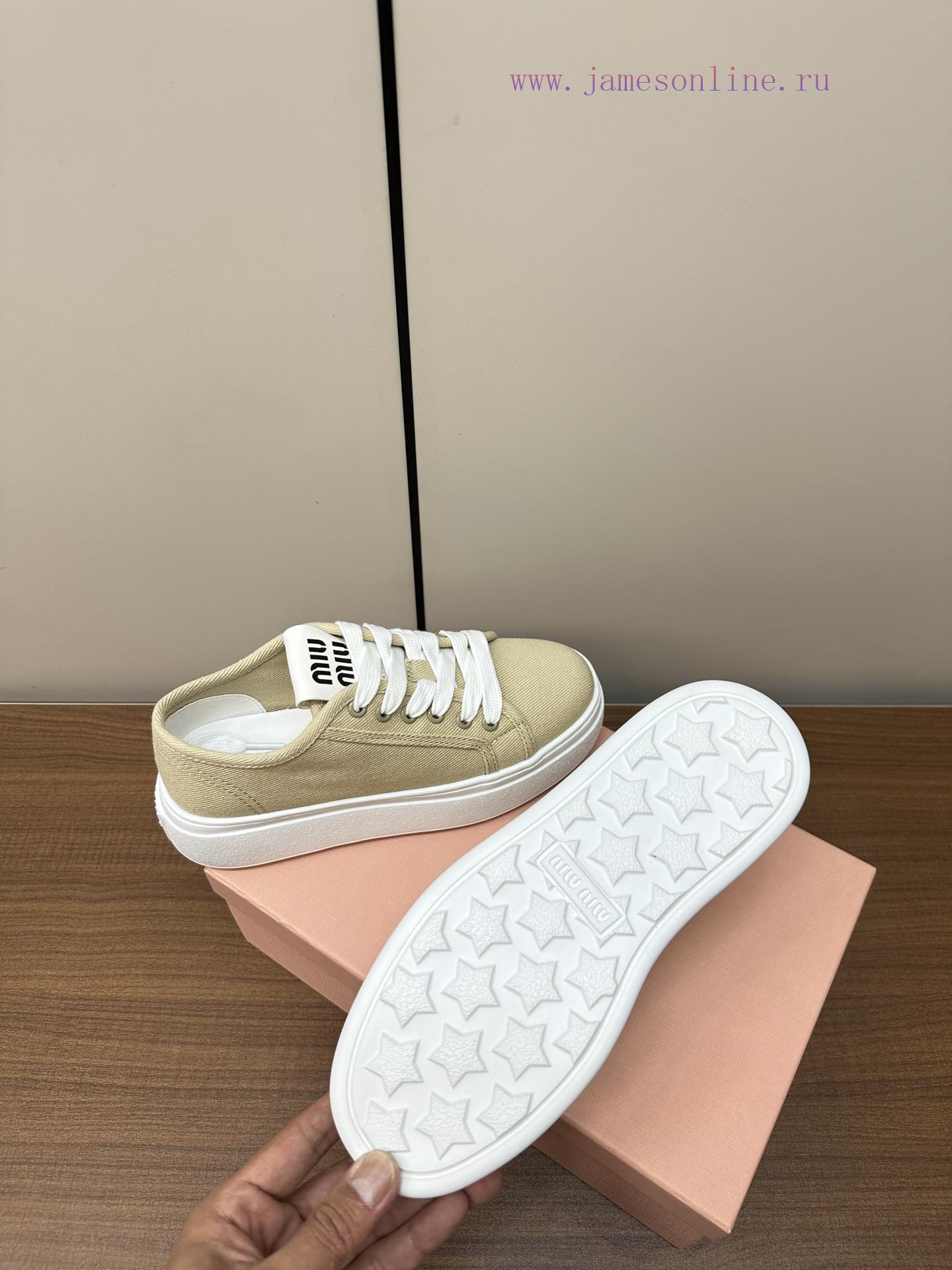 MIUMIU Thick Soled Casual Shoes Fabric Shoes TPR Sole P330 Foam Sole P350The Spring Flagship Se dzvnpms2 - Image 9