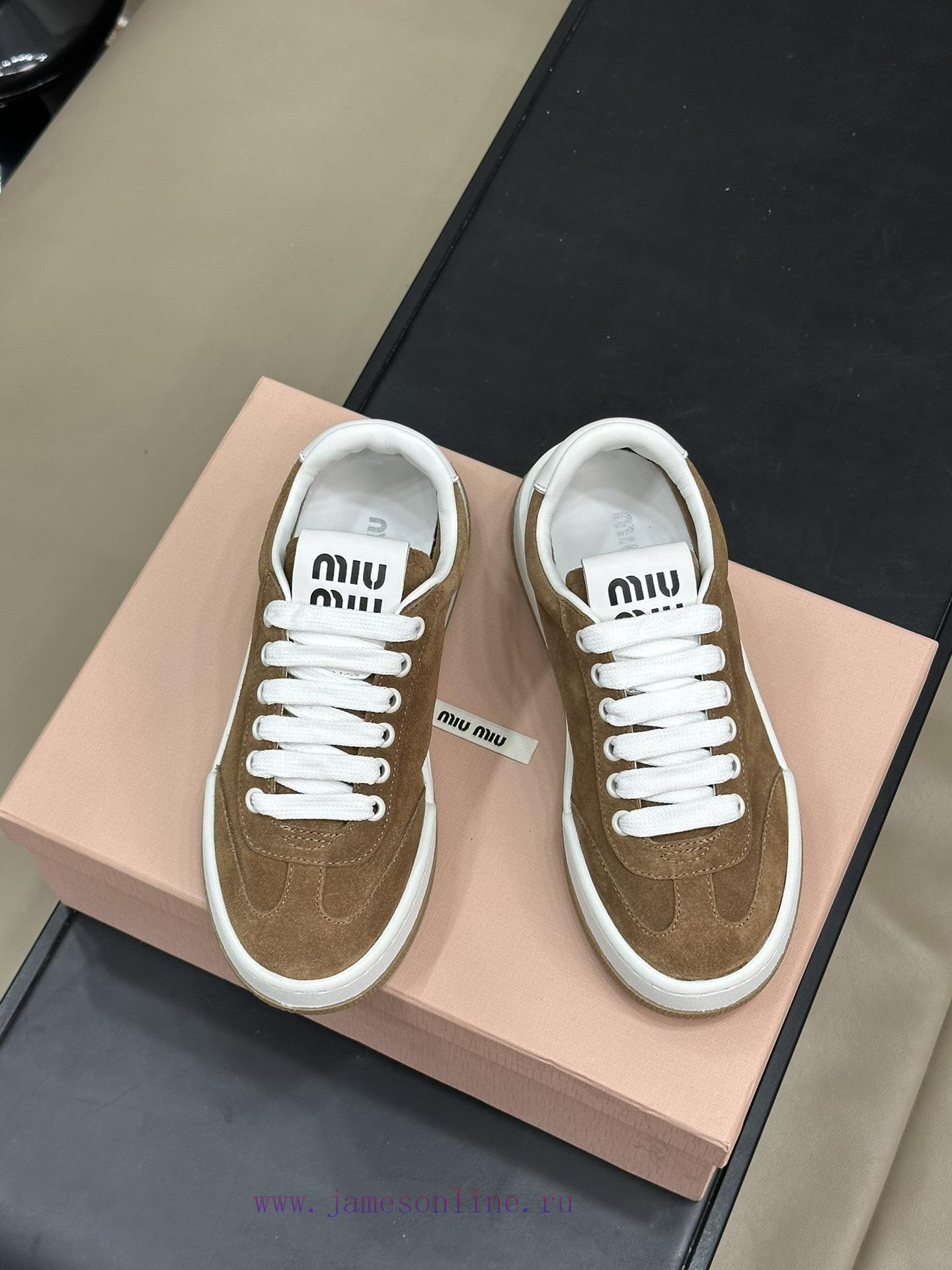 Top Qualitymiu Ss24 New Arrival~Miumiu 24 Spring/summer Small Dirty Shoes Suede LayoutOriginal ai5trd4b - Image 3