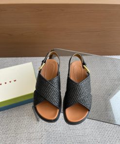 Top Quality Marn * Ss24 New Arrival~Spring/Summer New Knitted SandalsCasual And Versatile Cute kt199xzh
