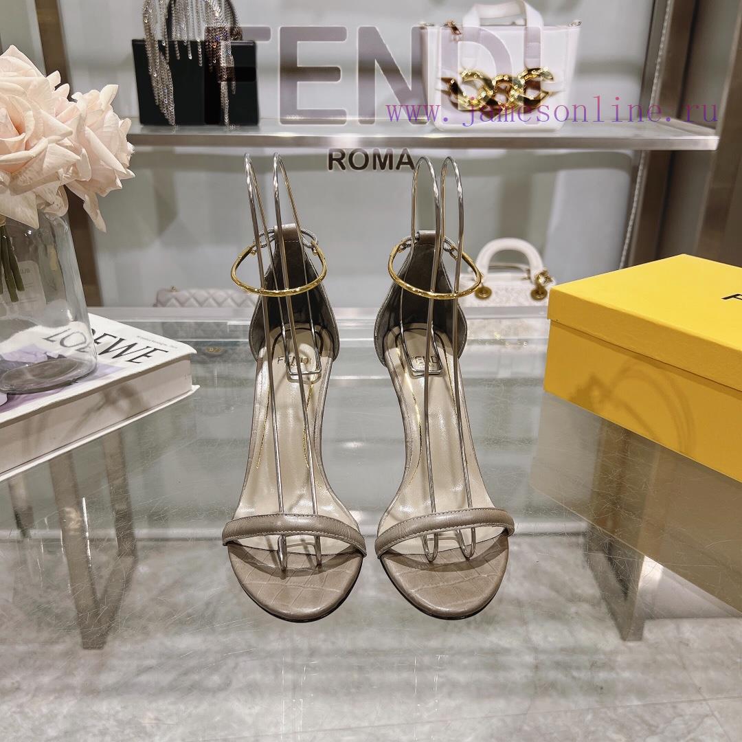 ② ⓪②④ 𝙁𝙀𝙉𝘿𝙄 | Fendi FENDI Filo Strap Stone Pattern Leather High Heels Sandals〰 〰 〰 〰 Genuine vvaolg1e
