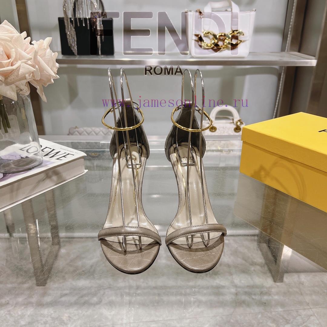 ② ⓪②④ 𝙁𝙀𝙉𝘿𝙄 | Fendi FENDI Filo Strap Stone Pattern Leather High Heels Sandals〰 〰 〰 〰 Genuine vvaolg1e - Image 2