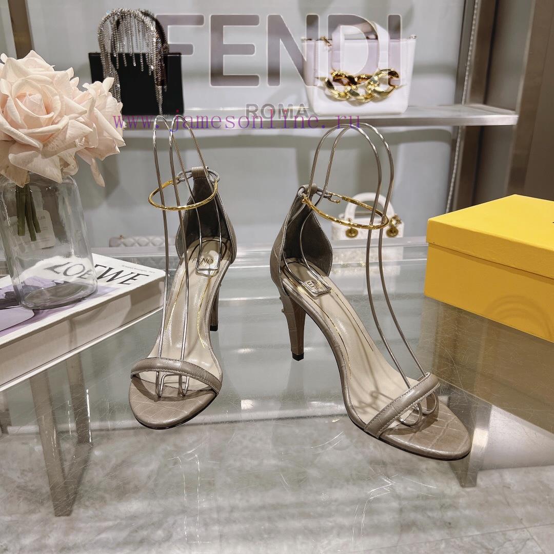 ② ⓪②④ 𝙁𝙀𝙉𝘿𝙄 | Fendi FENDI Filo Strap Stone Pattern Leather High Heels Sandals〰 〰 〰 〰 Genuine vvaolg1e - Image 3