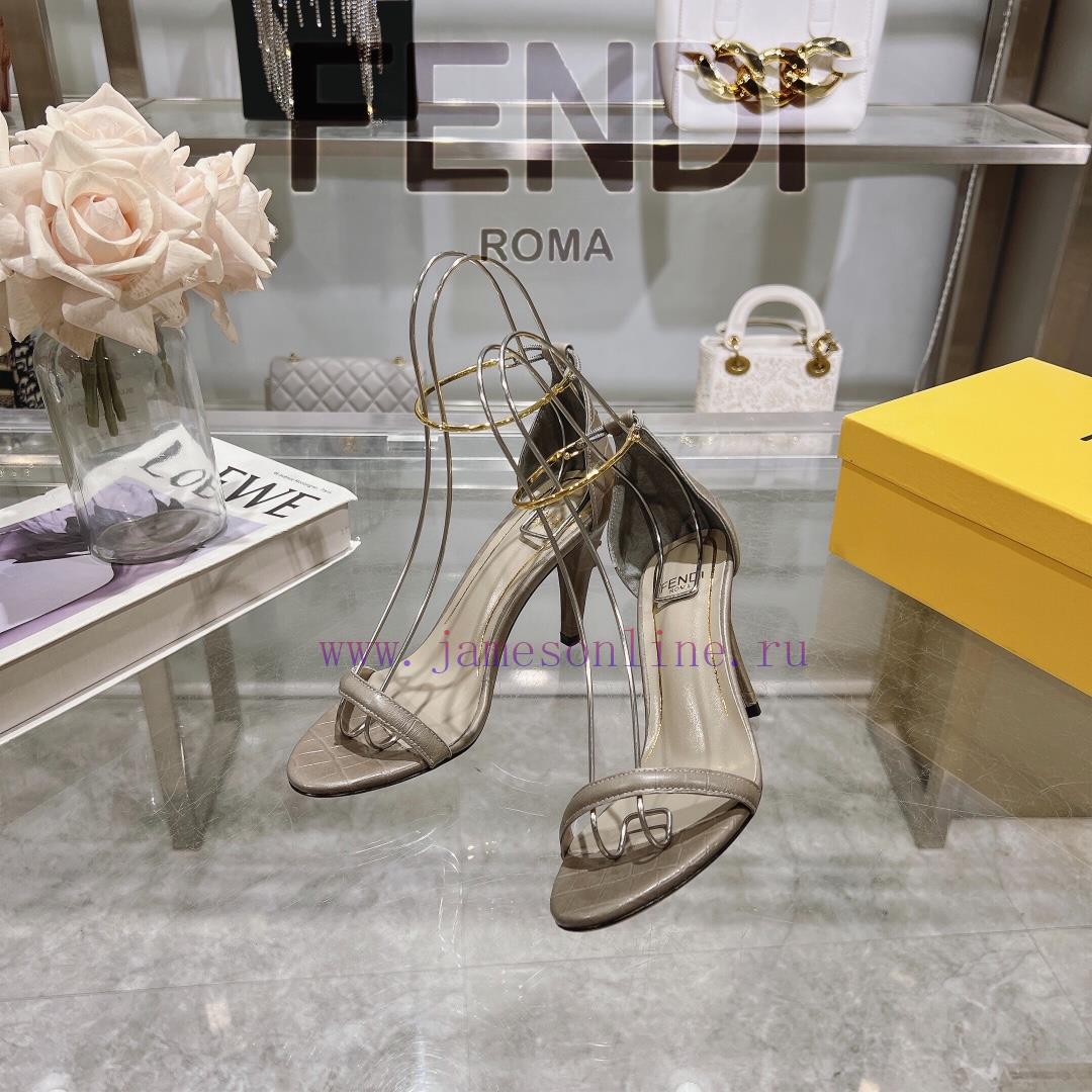 ② ⓪②④ 𝙁𝙀𝙉𝘿𝙄 | Fendi FENDI Filo Strap Stone Pattern Leather High Heels Sandals〰 〰 〰 〰 Genuine vvaolg1e - Image 7