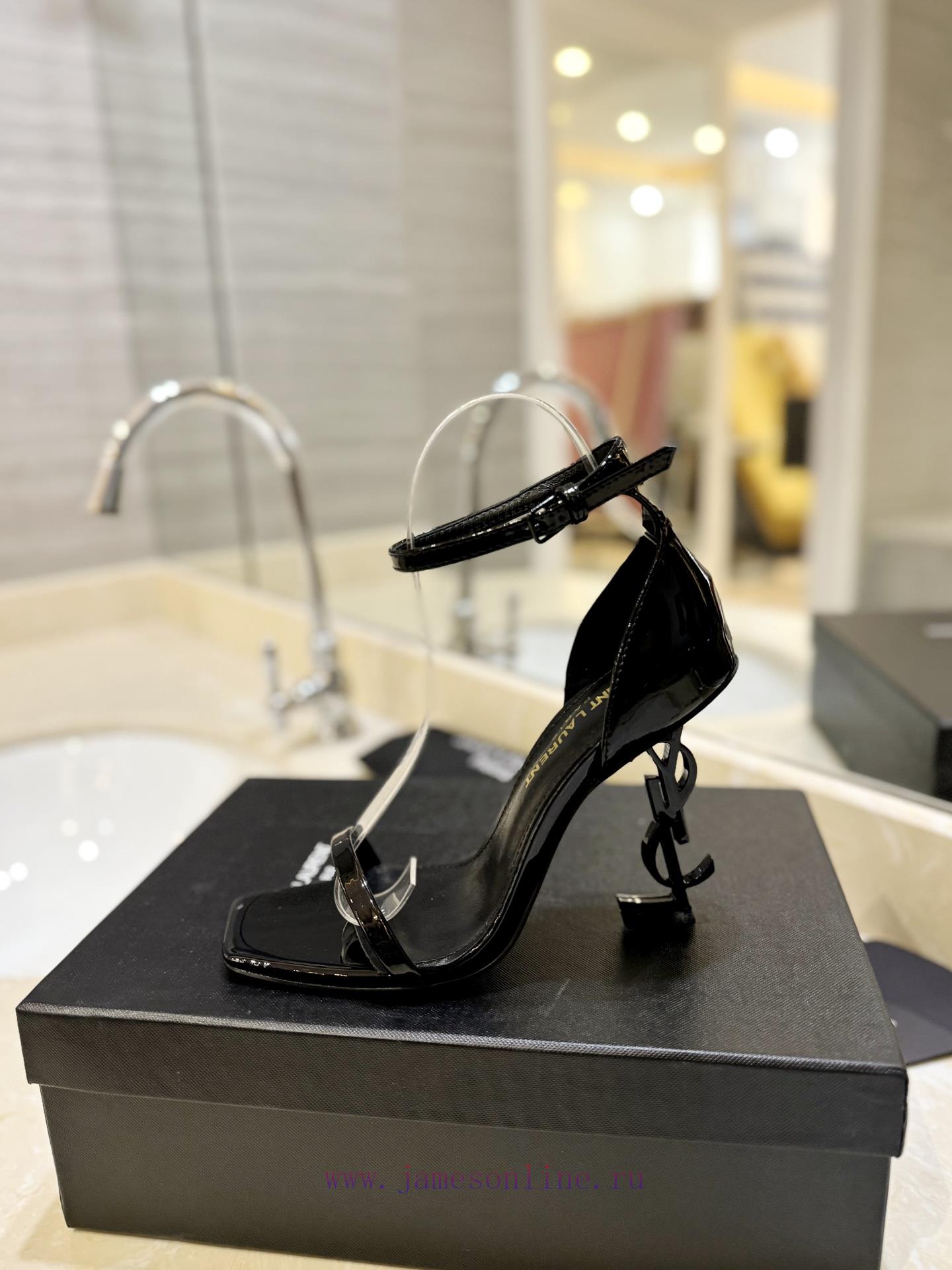 Direct Sales Of "SAINT LAURENT" YSL Letter Metal Buckle Baked Paint YSL Letter And High-heeled tzy4l72p - Image 4