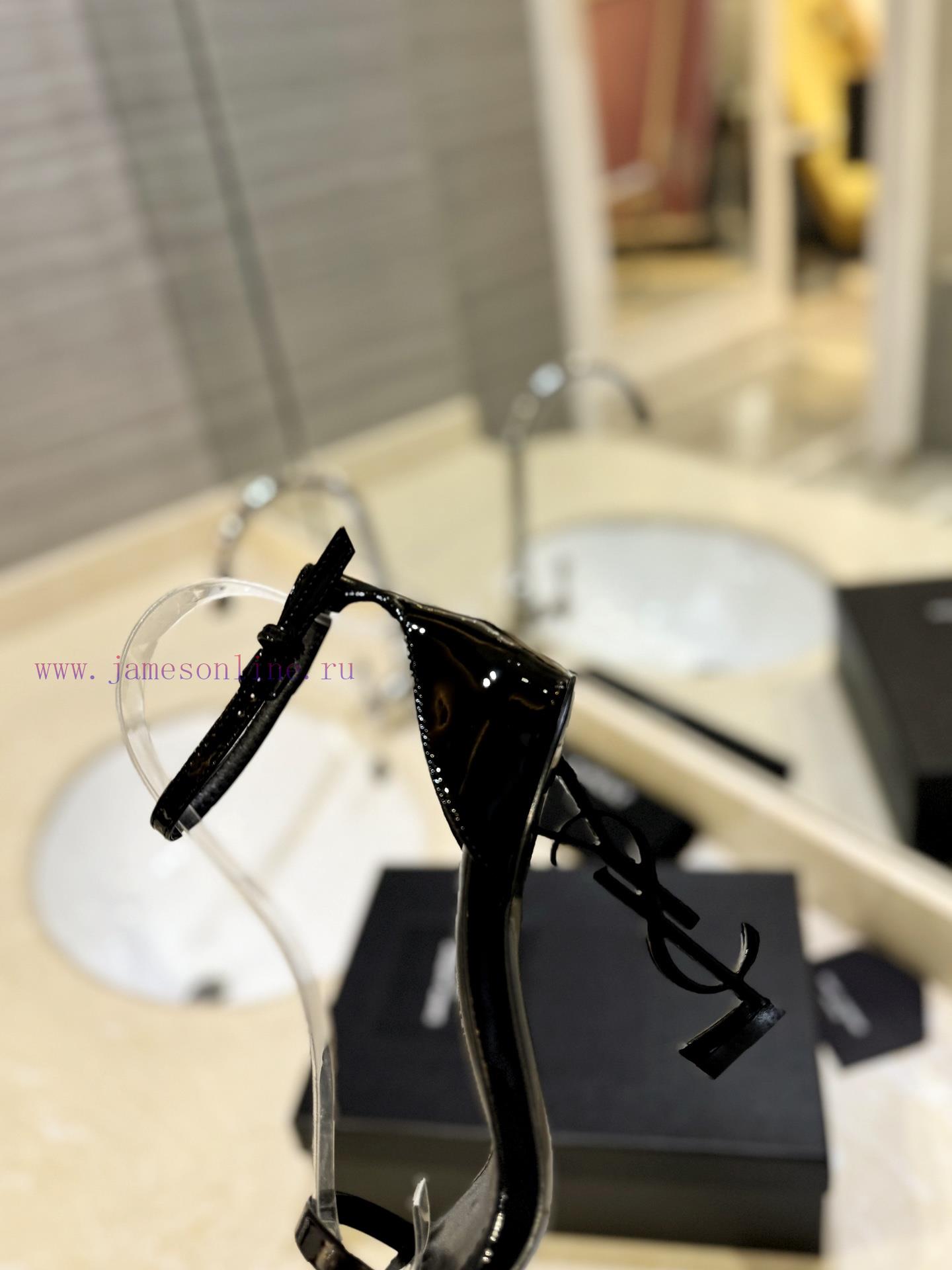 Direct Sales Of "SAINT LAURENT" YSL Letter Metal Buckle Baked Paint YSL Letter And High-heeled tzy4l72p - Image 8