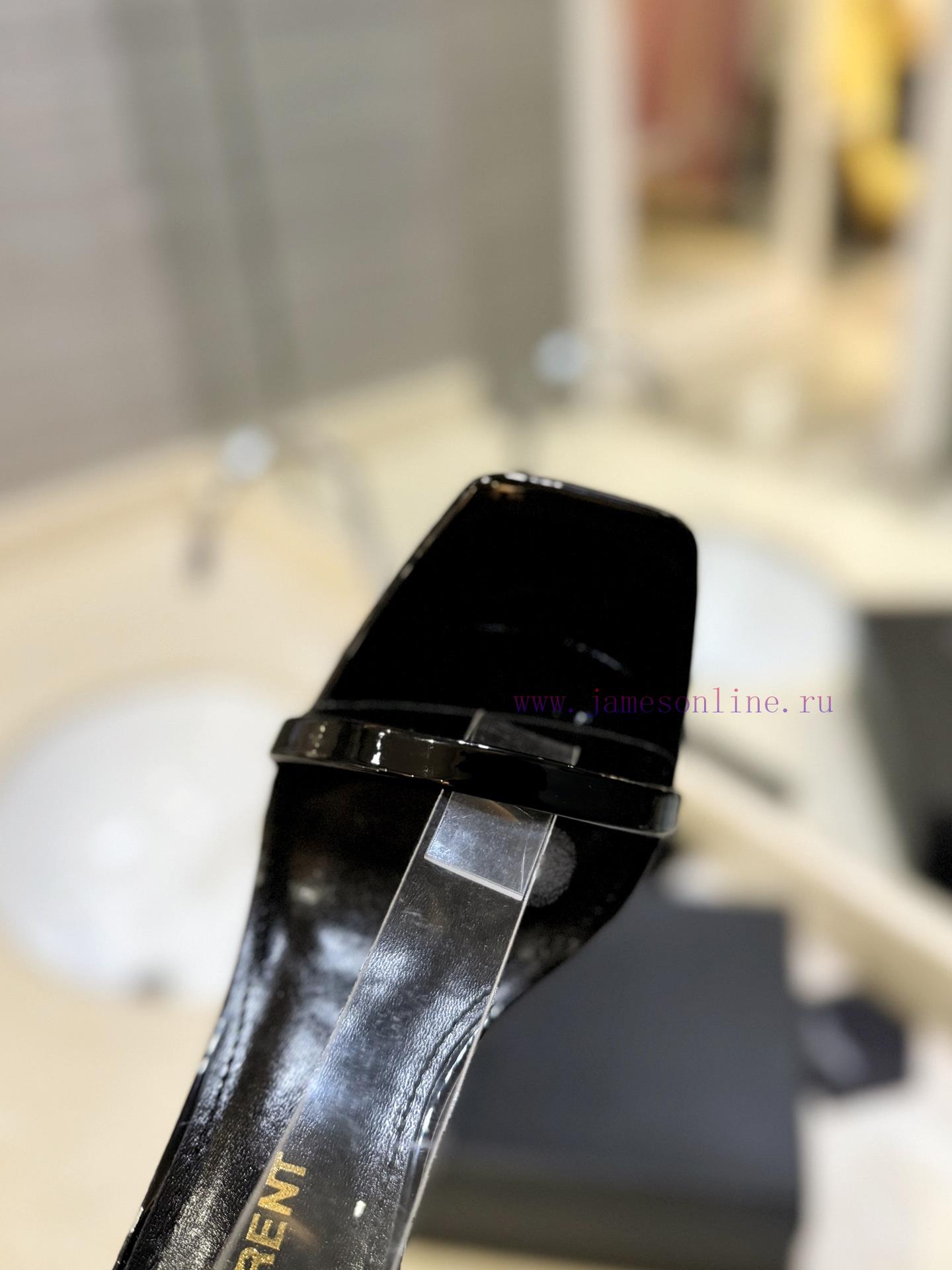 Direct Sales Of "SAINT LAURENT" YSL Letter Metal Buckle Baked Paint YSL Letter And High-heeled tzy4l72p - Image 9