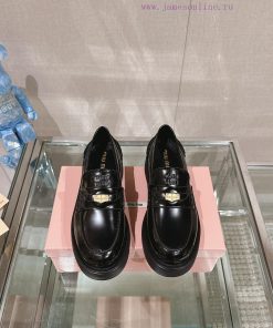 -24Ss Miu Miu Coin Thick Soled LoafersIn The 1950s Loafers Were Paired With Uniforms And Became dg4nljzd