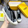 FENDI's Latest Bestseller Domino Series Sports Shoes Gray Denim Material With Stitched FF Patte npdgg8x8
